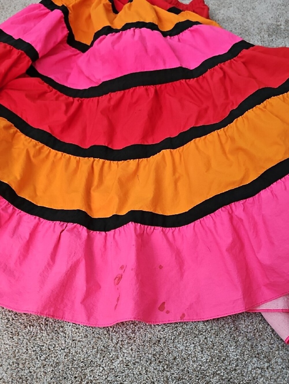 Albert Nipon Multicolor Tiered Maxi Skirt SET Red,& Orange & Pink, Vintage Set - Picture 16 of 16
